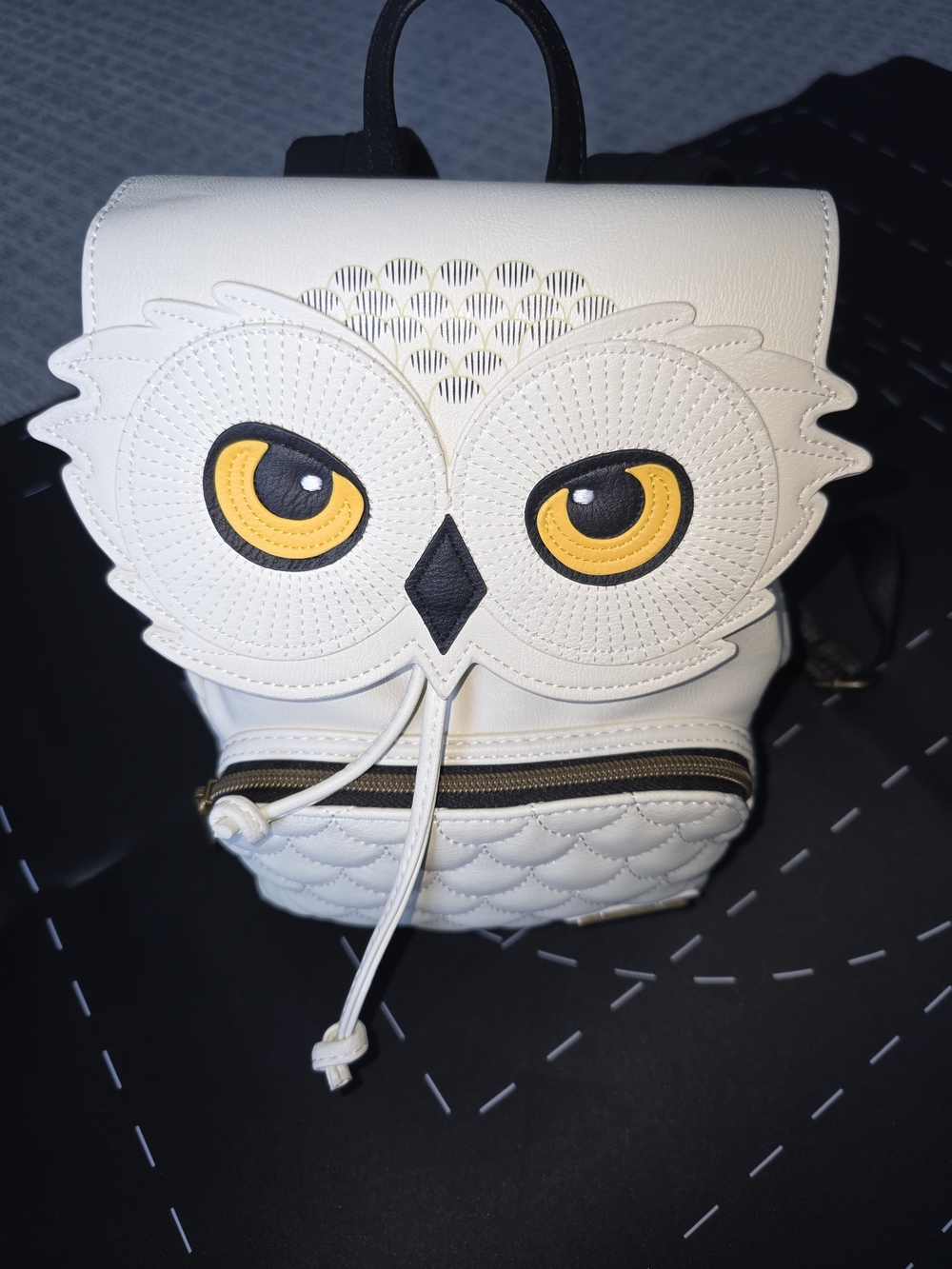 White Owl Appliqué Mini Backpack -